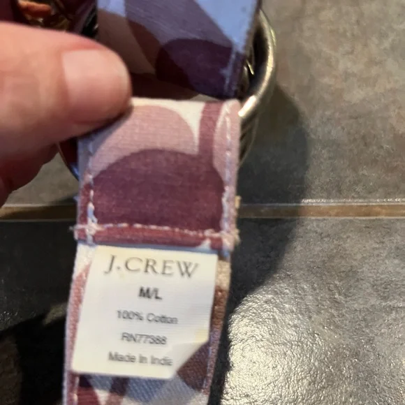 J. Crew Leaf Print Belt with Silver Rings - Picture 4 of 4
